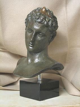 STUNNING GRECIAN MALE BUST SCULPTURE STATUE